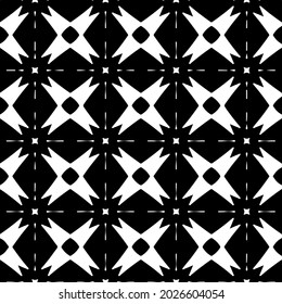 Seamless vector pattern in geometric ornamental style. Black  ornament.