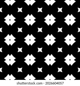 Seamless vector pattern in geometric ornamental style. Black  ornament.