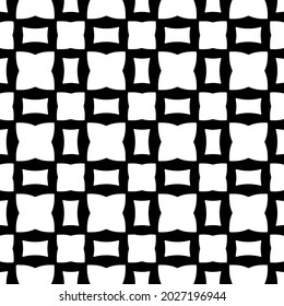 Seamless vector pattern in geometric ornamental style. Black and white pattern.