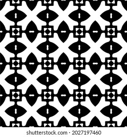 Patrón vectorial sin foco en estilo ornamental geométrico. Patrón blanco y negro.