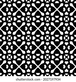 Patrón vectorial sin foco en estilo ornamental geométrico. Patrón blanco y negro.