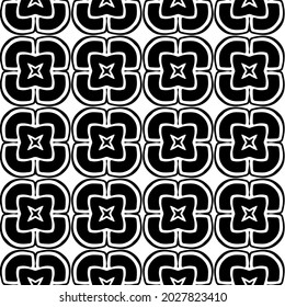 Patrón vectorial sin foco en estilo ornamental geométrico. Ornamento negro.