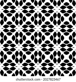 Seamless vector pattern in geometric ornamental style. Black  ornament.