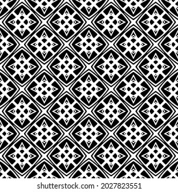 Seamless vector pattern in geometric ornamental style. Black  ornament.