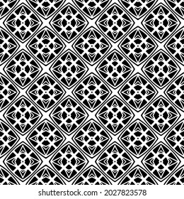 Patrón vectorial sin foco en estilo ornamental geométrico. Ornamento negro.