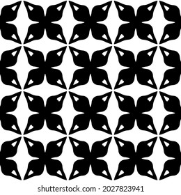 Patrón vectorial sin foco en estilo ornamental geométrico. Ornamento negro.