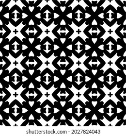 Seamless vector pattern in geometric ornamental style. Black  ornament.