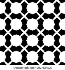 Seamless vector pattern in geometric ornamental style. Black  ornament.