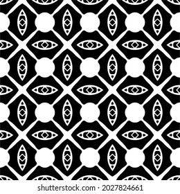 Seamless vector pattern in geometric ornamental style. Black  ornament.