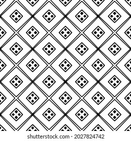Seamless vector pattern in geometric ornamental style. Black  ornament.