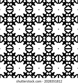 Seamless vector pattern in geometric ornamental style. Black  ornament.
