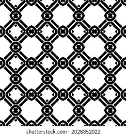 Seamless vector pattern in geometric ornamental style. Black  ornament.