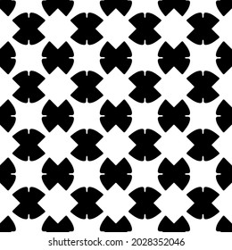 Seamless vector pattern in geometric ornamental style. Black  ornament.