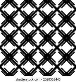 Seamless vector pattern in geometric ornamental style. Black  ornament.