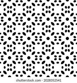Seamless vector pattern in geometric ornamental style. Black  ornament.