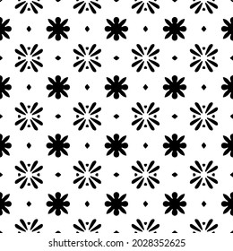 Seamless vector pattern in geometric ornamental style. Black  ornament.