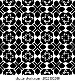 Seamless vector pattern in geometric ornamental style. Black  ornament.