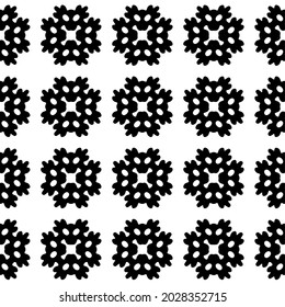 Seamless vector pattern in geometric ornamental style. Black  ornament.