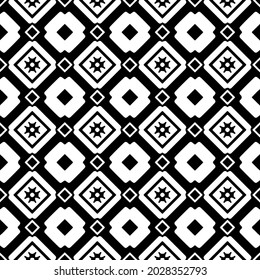 Seamless vector pattern in geometric ornamental style. Black  ornament.