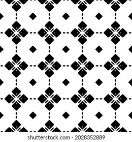 Seamless vector pattern in geometric ornamental style. Black  ornament.