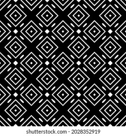 Seamless vector pattern in geometric ornamental style. Black  ornament.