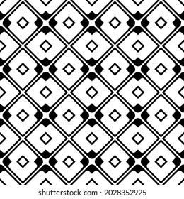 Seamless vector pattern in geometric ornamental style. Black  ornament.