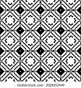 Seamless vector pattern in geometric ornamental style. Black  ornament.