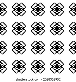 Seamless vector pattern in geometric ornamental style. Black  ornament.