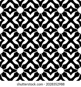 Seamless vector pattern in geometric ornamental style. Black  ornament.