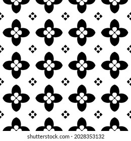 Seamless vector pattern in geometric ornamental style. Black  ornament.