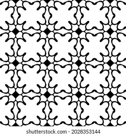 Seamless vector pattern in geometric ornamental style. Black  ornament.