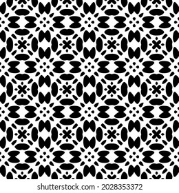 Seamless vector pattern in geometric ornamental style. Black  ornament.
