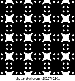 Seamless vector pattern in geometric ornamental style. Black  ornament.