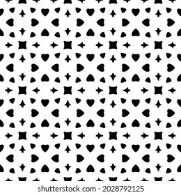Seamless vector pattern in geometric ornamental style. Black  ornament.