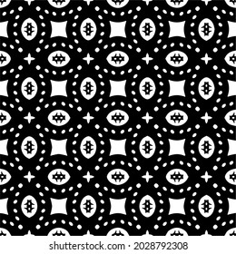 Seamless vector pattern in geometric ornamental style. Black  ornament.