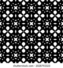Seamless vector pattern in geometric ornamental style. Black  ornament.
