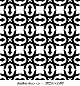 Seamless vector pattern in geometric ornamental style. Black  ornament.
