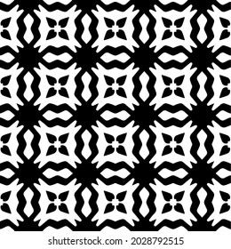 Seamless vector pattern in geometric ornamental style. Black  ornament.