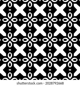 Nahtlose Vektormuster im geometrischen Zierstil. Schwarze Ornamente.