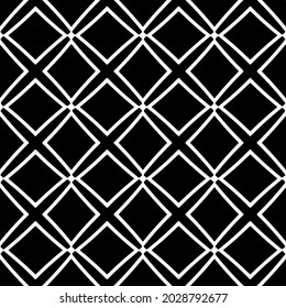 Seamless vector pattern in geometric ornamental style. Black  ornament.
