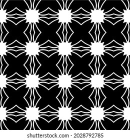 Seamless vector pattern in geometric ornamental style. Black  ornament.