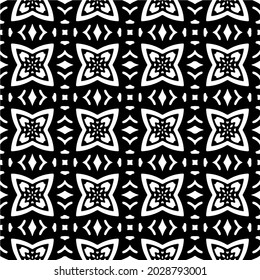 Seamless vector pattern in geometric ornamental style. Black  ornament.