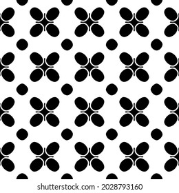 Seamless vector pattern in geometric ornamental style. Black  ornament.