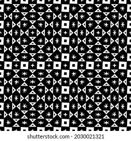 Nahtlose Vektormuster im geometrischen Zierstil für Bildschirmhintergründe und Hintergründe. Schwarze Ornamente.