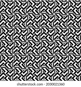 Seamless vector pattern in geometric ornamental style  for wallpapers and backgrounds. Black  ornament.