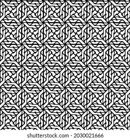 Patrón vectorial sin fisuras en estilo ornamental geométrico para fondos de paredes y fondos. Ornamento negro.
