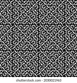 Seamless vector pattern in geometric ornamental style  for wallpapers and backgrounds. Black  ornament.
