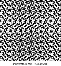 Seamless vector pattern in geometric ornamental style  for wallpapers and backgrounds. Black  ornament.