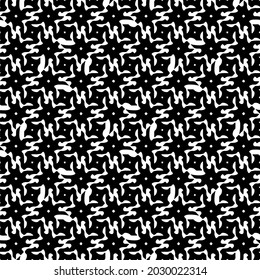 Seamless vector pattern in geometric ornamental style  for wallpapers and backgrounds. Black  ornament.