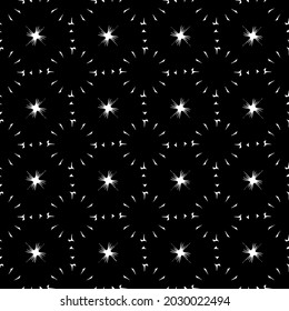 Seamless vector pattern in geometric ornamental style  for wallpapers and backgrounds. Black  ornament.